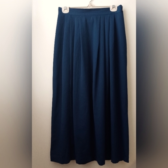 💙💃 LAUREN JEFFRIES | Pleated Midi Skirt | Blue | Size 12 - Picture 7 of 11